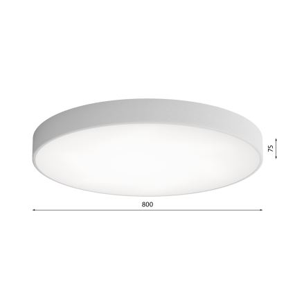 LED Mennyezeti lámpa CLEO LED/96W/230V 3000K átm. 80 cm szürke