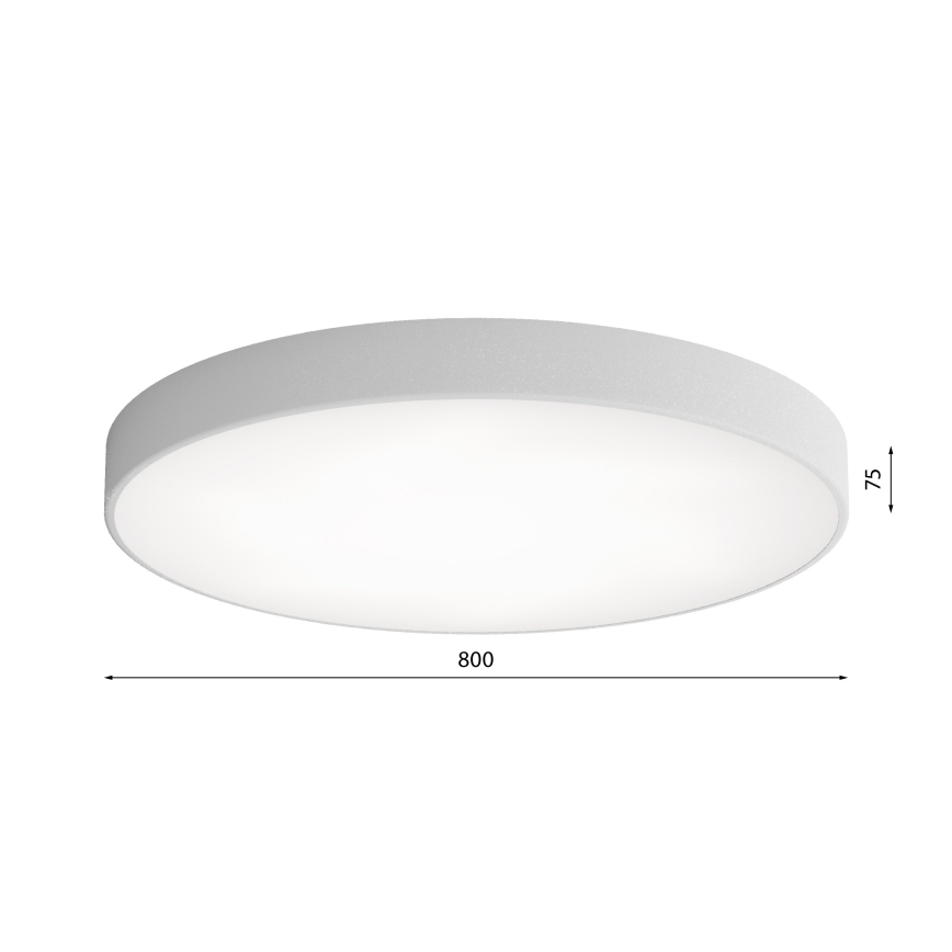 LED Mennyezeti lámpa CLEO LED/96W/230V 3000K átm. 80 cm szürke