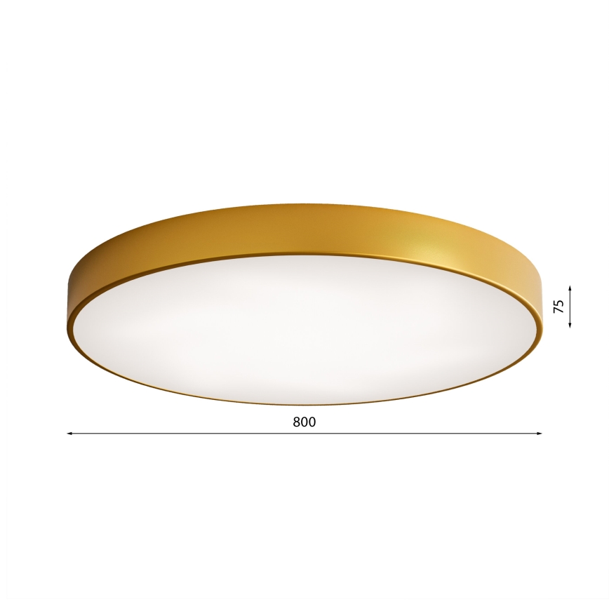 LED Mennyezeti lámpa CLEO LED/96W/230V 3000K átm. 80 cm arany
