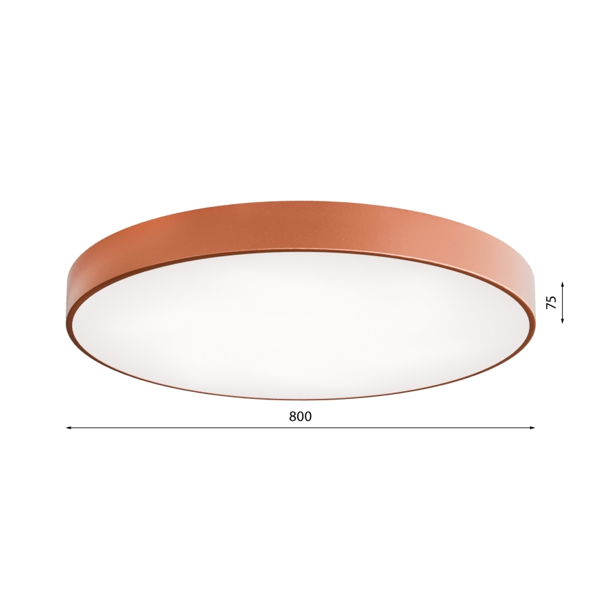 LED Mennyezeti lámpa CLEO LED/96W/230V 3000K átm. 80 cm rézszínű