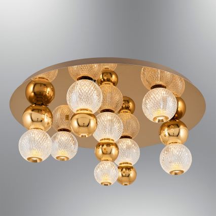 LED mennyezeti lámpa CREMONA LED/37W/230V 3000K aranyszínű