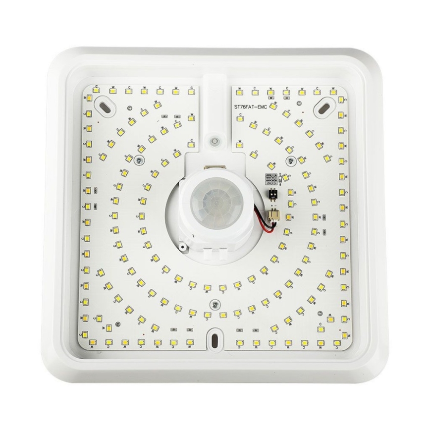 LED Mennyezeti lámpa érzékelővel SAMSUNG CHIP LED/12W/230V 3000/4000/6000K 25x25 cm fehér