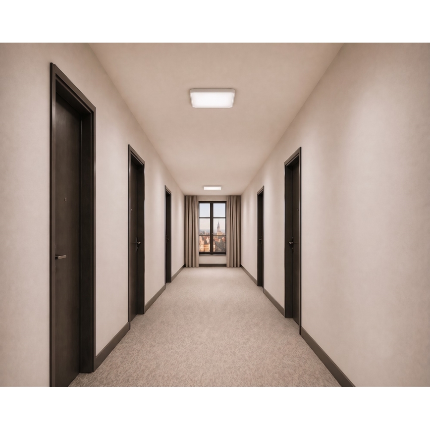 LED mennyezeti lámpa mozgás- és alkonyérzékelővel WILTON LED/24W/230V 4000K 33x33 cm fehér