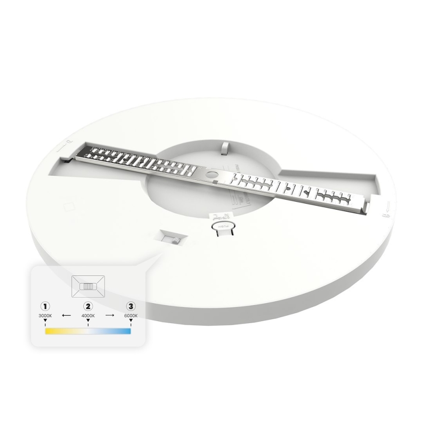LED mennyezeti lámpa EVORA LED/18W/230V 3000/4000/6000K átm. 22,5 cm fehér