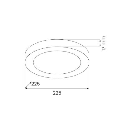 LED mennyezeti lámpa EVORA LED/18W/230V 3000/4000/6000K átm. 22,5 cm fehér