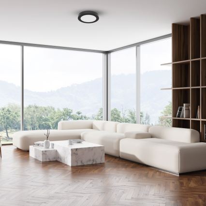 LED mennyezeti lámpa EVORA LED/6W/230V 3000/4000/6000K átm. 14 cm fekete