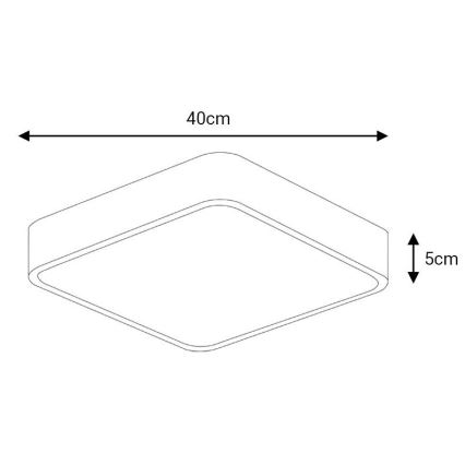 LED Mennyezeti lámpa FELIZ LED/40W/230V 4000K 40x40 cm fekete