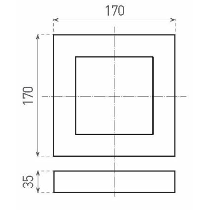 LED Mennyezeti lámpa FENIX LED/12W/230V 3800K 17 cm hó fehér