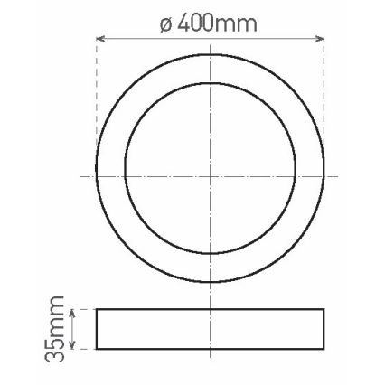 LED Mennyezeti lámpa FENIX LED/32W/230V 3800K átm. 40 cm hó fehér