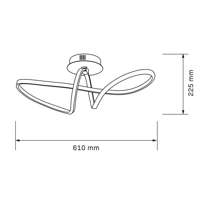 LED mennyezeti lámpa FLAVIA LED/33W/230V 24x61 cm fekete