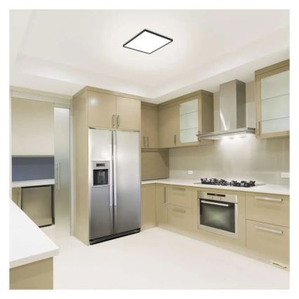 LED Mennyezeti lámpa FLORI LED/18W/230V 4000K fekete 29x29 cm