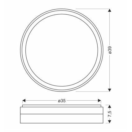 LED Mennyezeti lámpa FLORIDA LED/24W/230V fehér