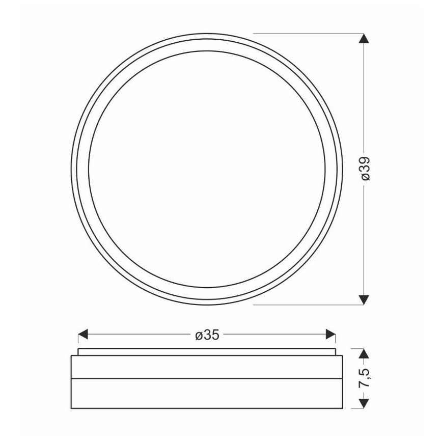LED Mennyezeti lámpa FLORIDA LED/24W/230V fehér
