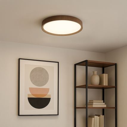 LED mennyezeti lámpa FOREST LED/24W/230V Ø 39 cm barna