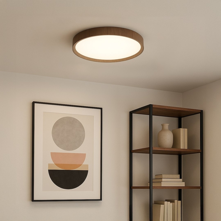 LED mennyezeti lámpa FOREST LED/24W/230V Ø 39 cm barna