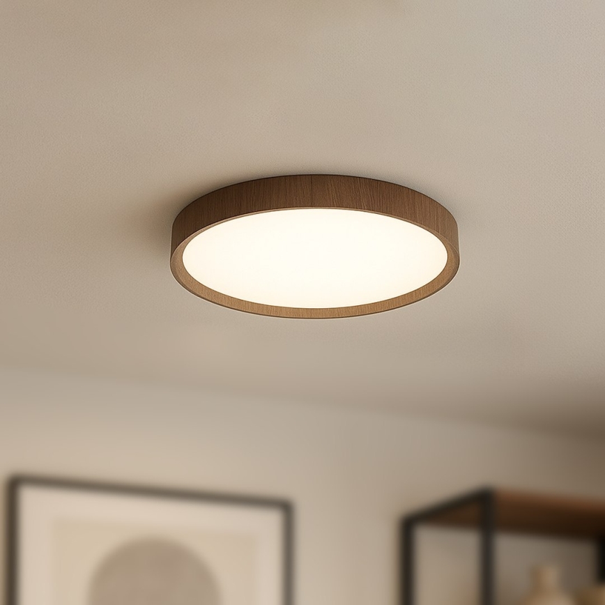 LED mennyezeti lámpa FOREST LED/24W/230V Ø 39 cm barna