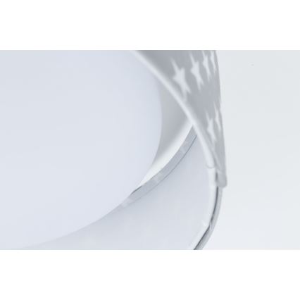 LED Gyerekszoba mennyezeti lámpa GALAXY KIDS LED/24W/230V csillagok szürke/fehér