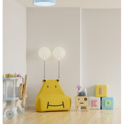LED Gyerek mennyezeti lámpa GALAXY KIDS LED/24W/230V pöttyös türkiz/fehér