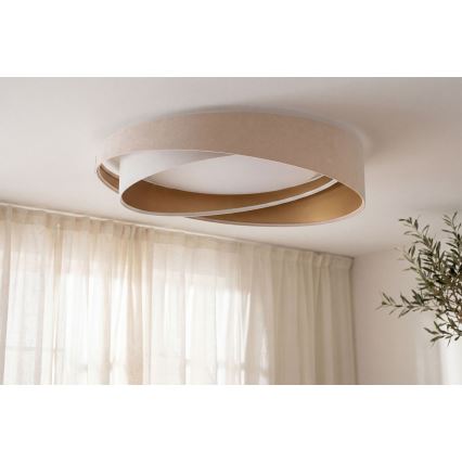 LED mennyezeti lámpa GALAXY MODERN LED/24W/230V átm. 55 cm bézs/fehér/arany