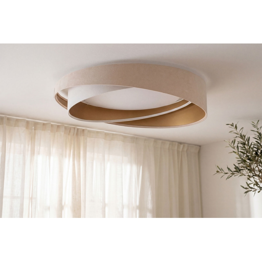 LED mennyezeti lámpa GALAXY MODERN LED/24W/230V átm. 55 cm bézs/fehér/arany