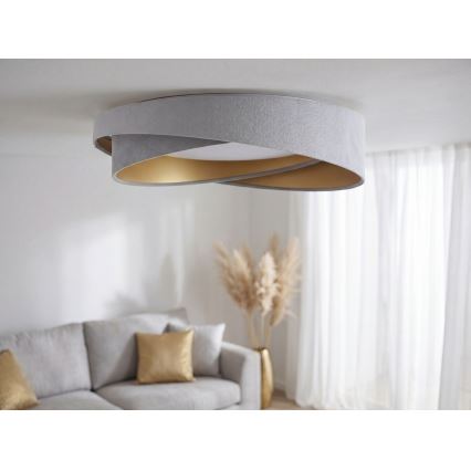 LED mennyezeti lámpa GALAXY MODERN LED/24W/230V átm. 55 cm szürke/arany