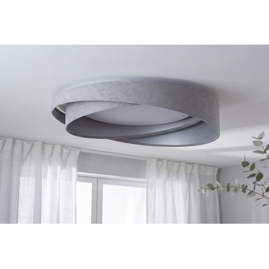 LED mennyezeti lámpa GALAXY MODERN LED/24W/230V átm. 55 cm szürke/ezüst