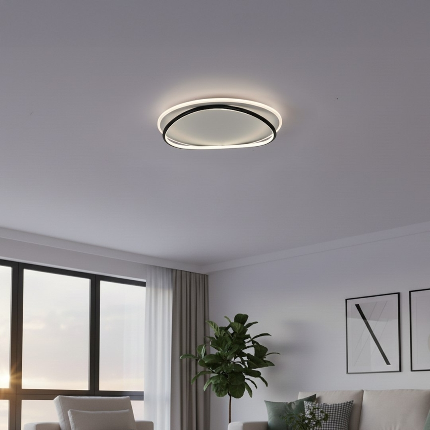 LED mennyezeti lámpa HALO LED/38W/230V Ø 50 cm fekete