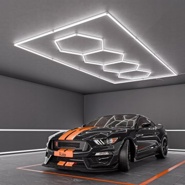 LED mennyezeti lámpa HEXAGON LED/384W/85-265V 6500K 484x243 cm CRI 90 IP54 fehér