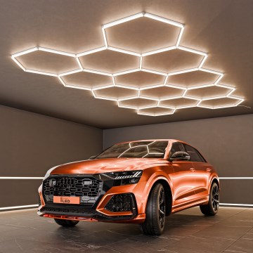 LED mennyezeti lámpa HEXAGON LED/426W/85-265V 6500K 484x243 cm CRI 90 IP54 fehér