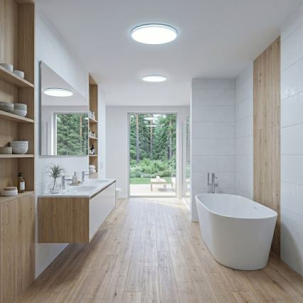 LED mennyezeti lámpa HUGO LED/16/24/32W/230V 3000/4000/6500K átm. 37 cm IP54 fehér