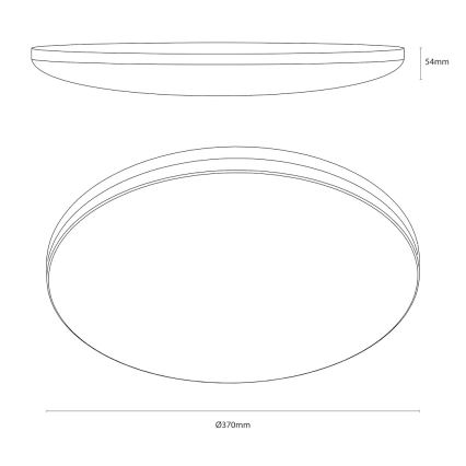 LED mennyezeti lámpatest HUGO LED/16/24/32W/230V 3000/4000/6500K átmérő 37 cm IP54 fekete