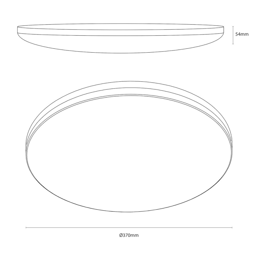 LED mennyezeti lámpatest HUGO LED/16/24/32W/230V 3000/4000/6500K átmérő 37 cm IP54 fekete