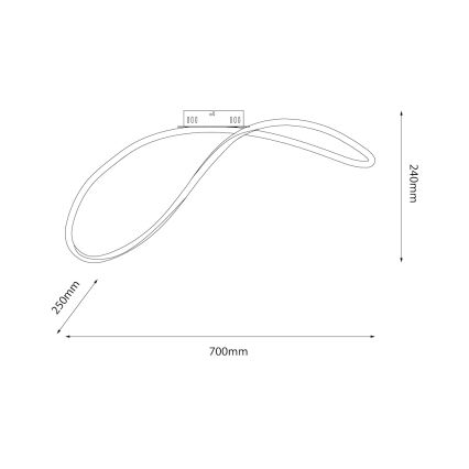LED Mennyezeti lámpa INFINITY LED/21W/230V fekete