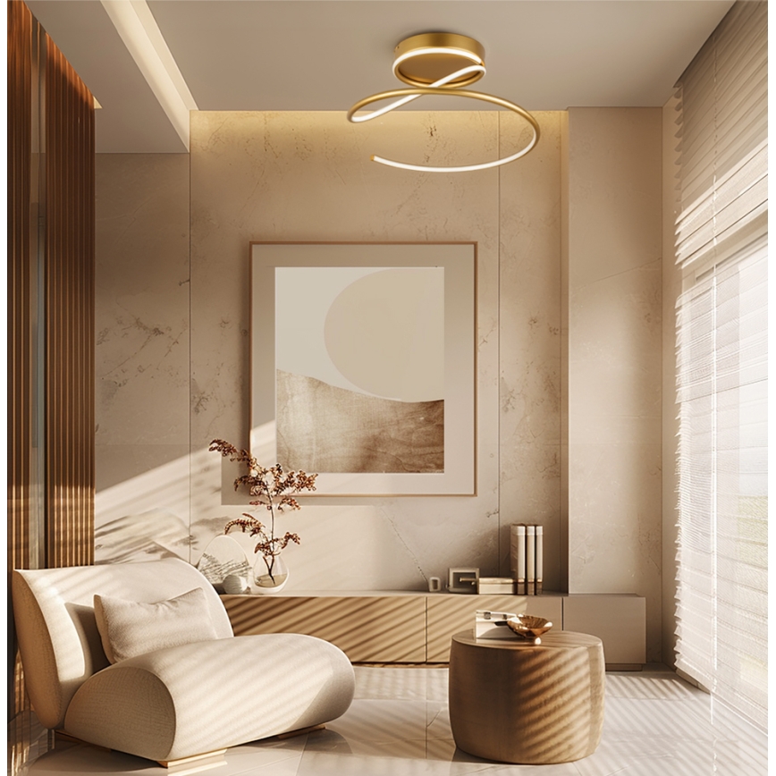 LED mennyezeti lámpa JILL LED/27W/230V átm. 50 cm aranyszínű