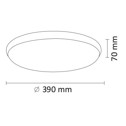LED Mennyezeti lámpa KERN LED/24W/230V fekete