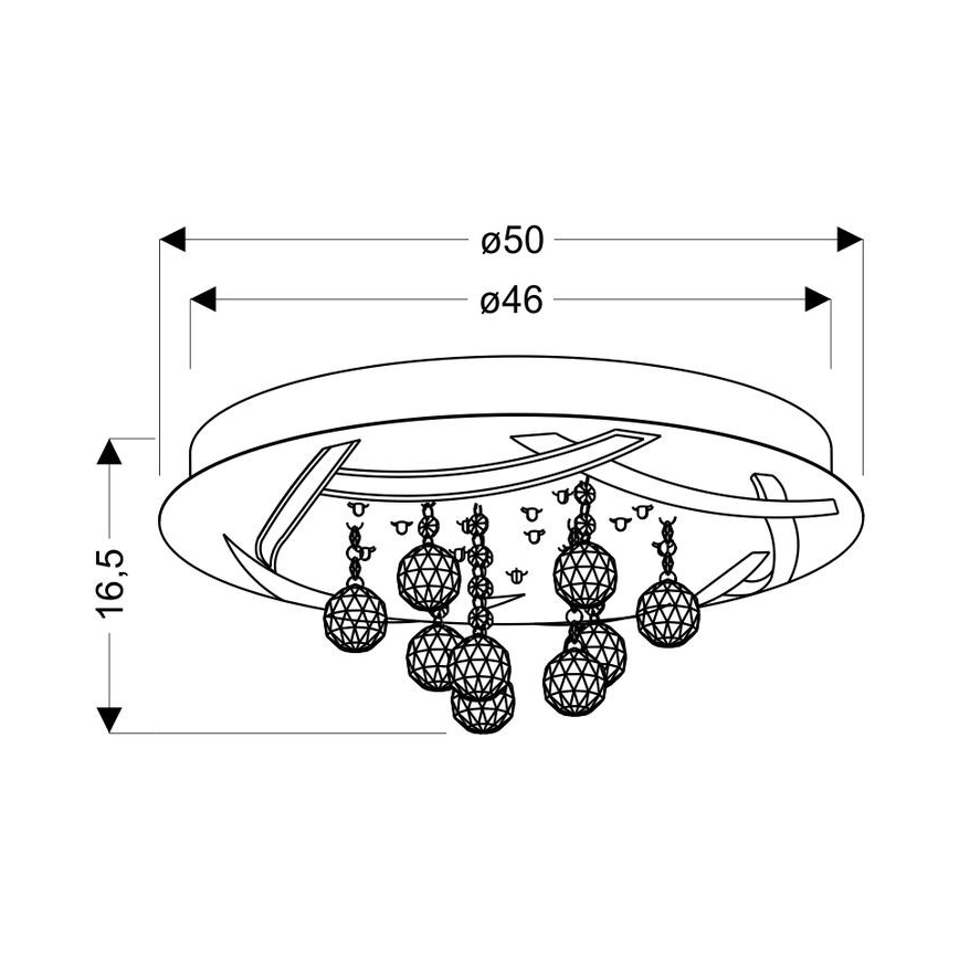 LED Mennyezeti lámpa KORFU LED/30W/230V
