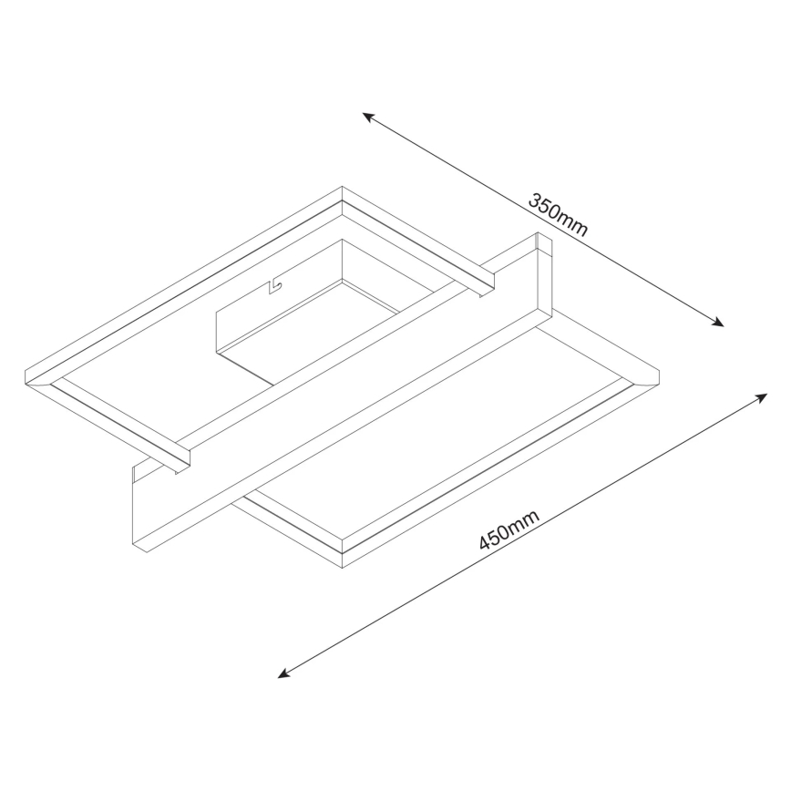 LED mennyezeti lámpa LARYSA LED/11,5W/230V 35x45 cm fenyő