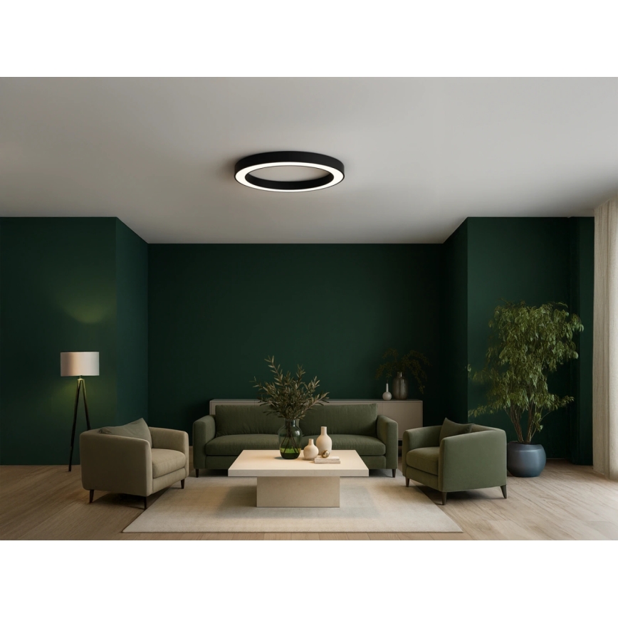 LED mennyezeti lámpa LED/100W/230V 3000/4000/6500K átm. 100 cm fekete