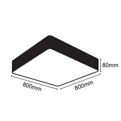 LED Mennyezeti lámpa LED/110W/230V 4000K 80x80 cm