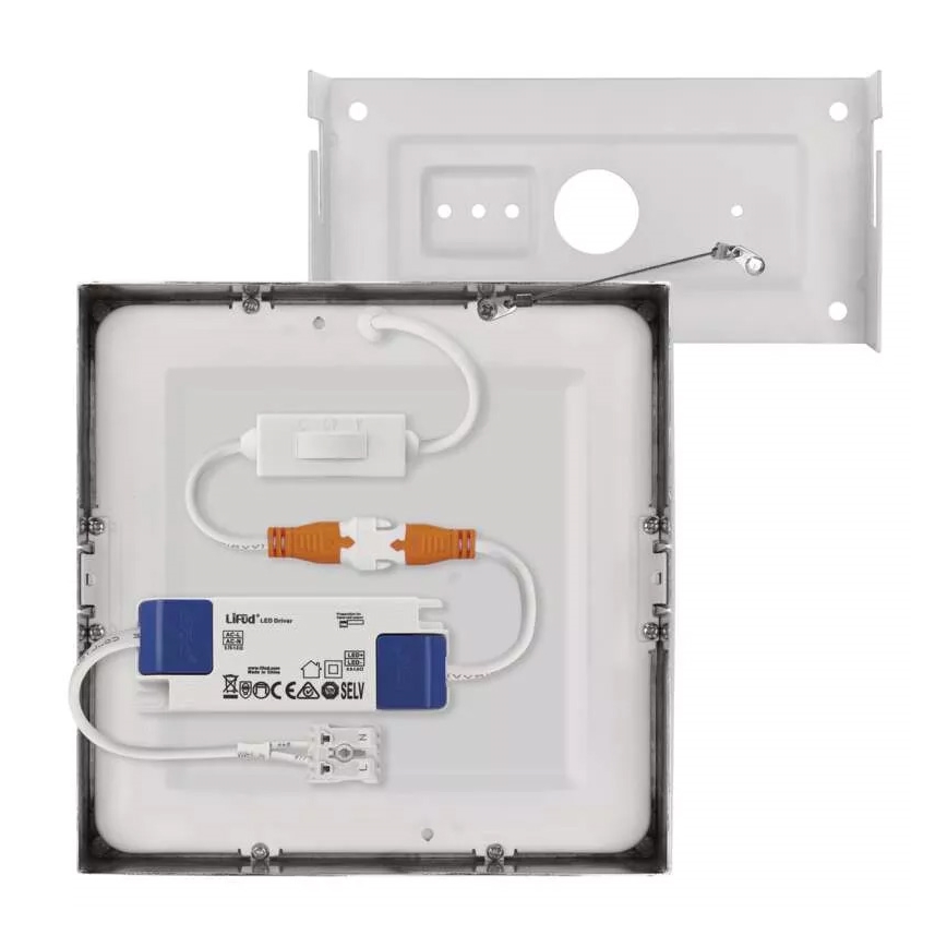 LED Mennyezeti lámpa NEXXO LED/12,5W/230V 3000/3500/4000K 17x17 cm fényezett króm