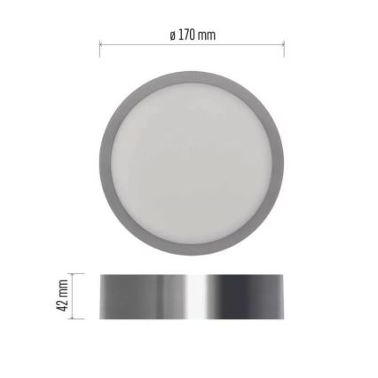 LED Mennyezeti lámpa NEXXO LED/12,5W/230V 3000/3500/4000K átm. 17 cm matt króm