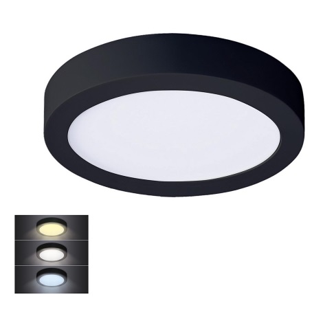 LED Mennyezeti lámpa LED/12W/230V 3000/4000/6000K fekete kerek