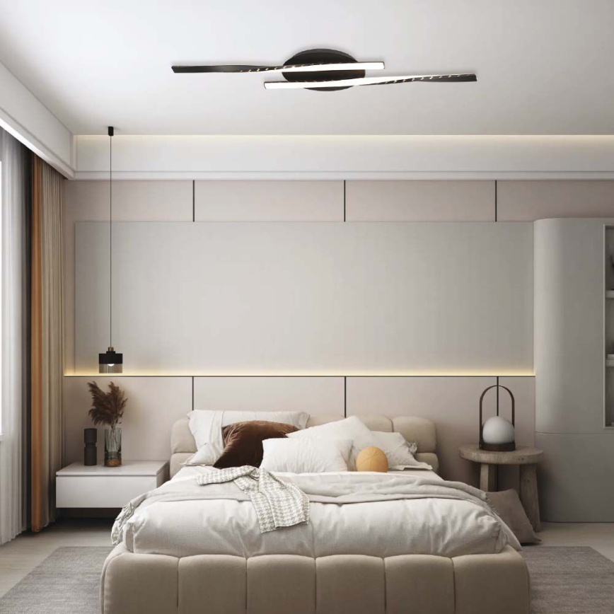 LED Mennyezeti lámpa LED/12W/230V 3000K 94,5 cm fekete