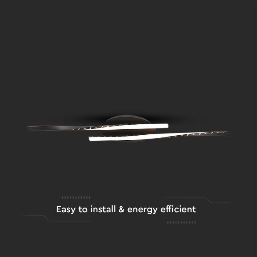 LED Mennyezeti lámpa LED/12W/230V 3000K 94,5 cm fekete