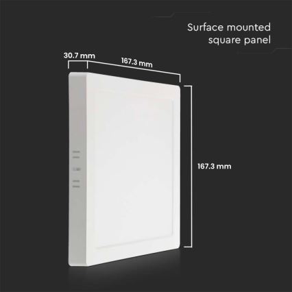 LED Mennyezeti lámpa LED/12W/230V 4000K 16,7x16,7 cm fehér