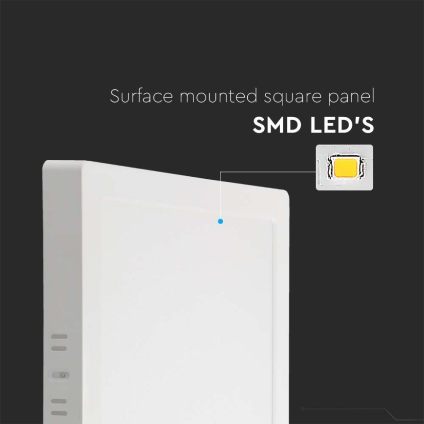 LED Mennyezeti lámpa LED/12W/230V 6500K 16,7x16,7 cm fehér
