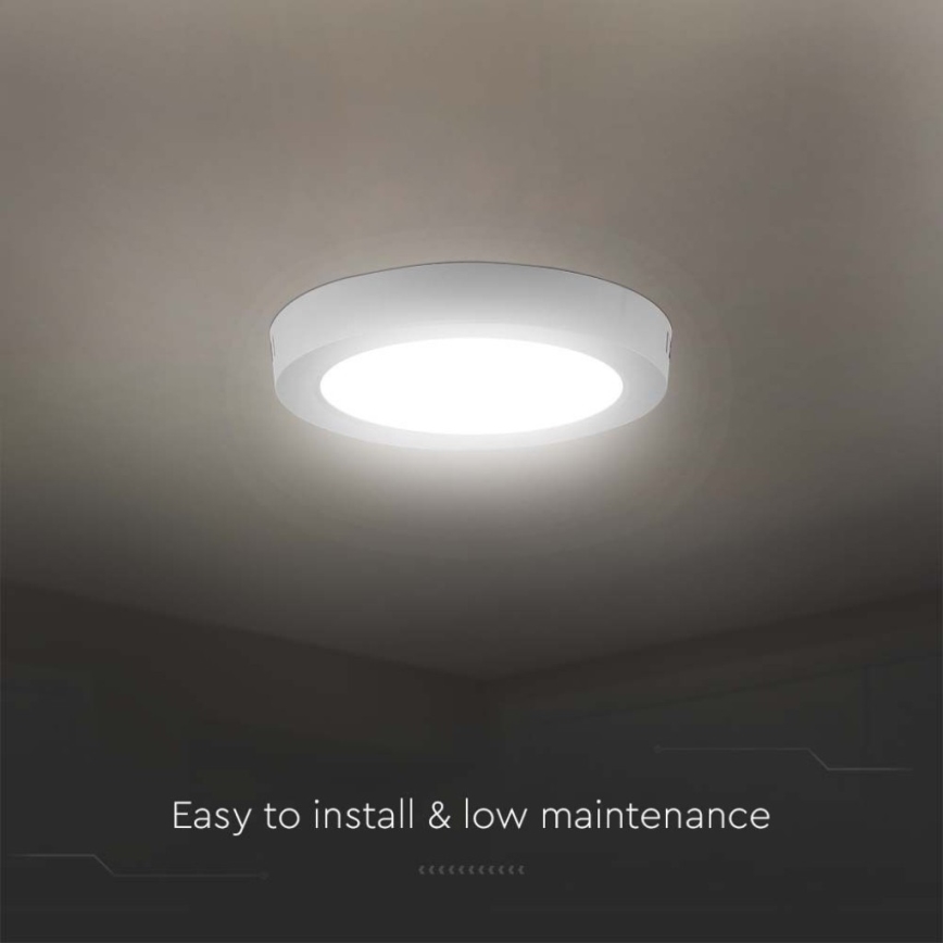 LED Mennyezeti lámpa LED/12W/230V 6500K átm. 16,7 cm fehér