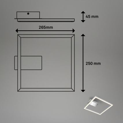 LED mennyezeti lámpa LED/14W/230V matt króm