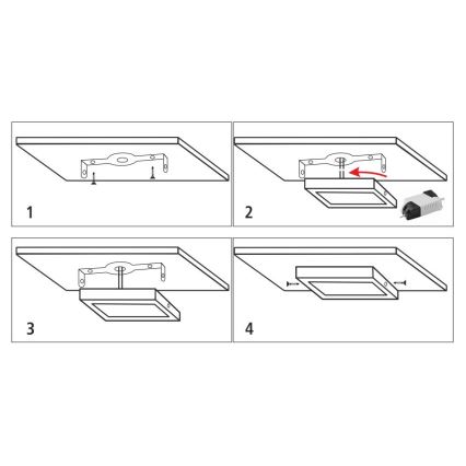 LED Mennyezeti lámpa LED/18W/230V 2700K 21x21 cm fehér