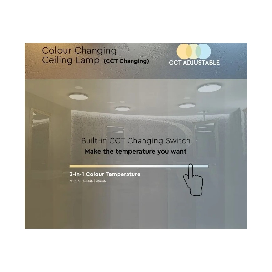 LED Mennyezeti lámpa LED/18W/230V á. 31 cm 3000/4000/6400K